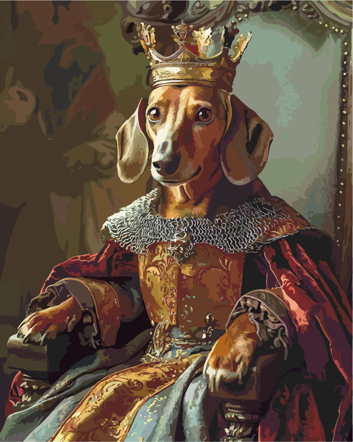 Dein Dackel in königlichem Gewand