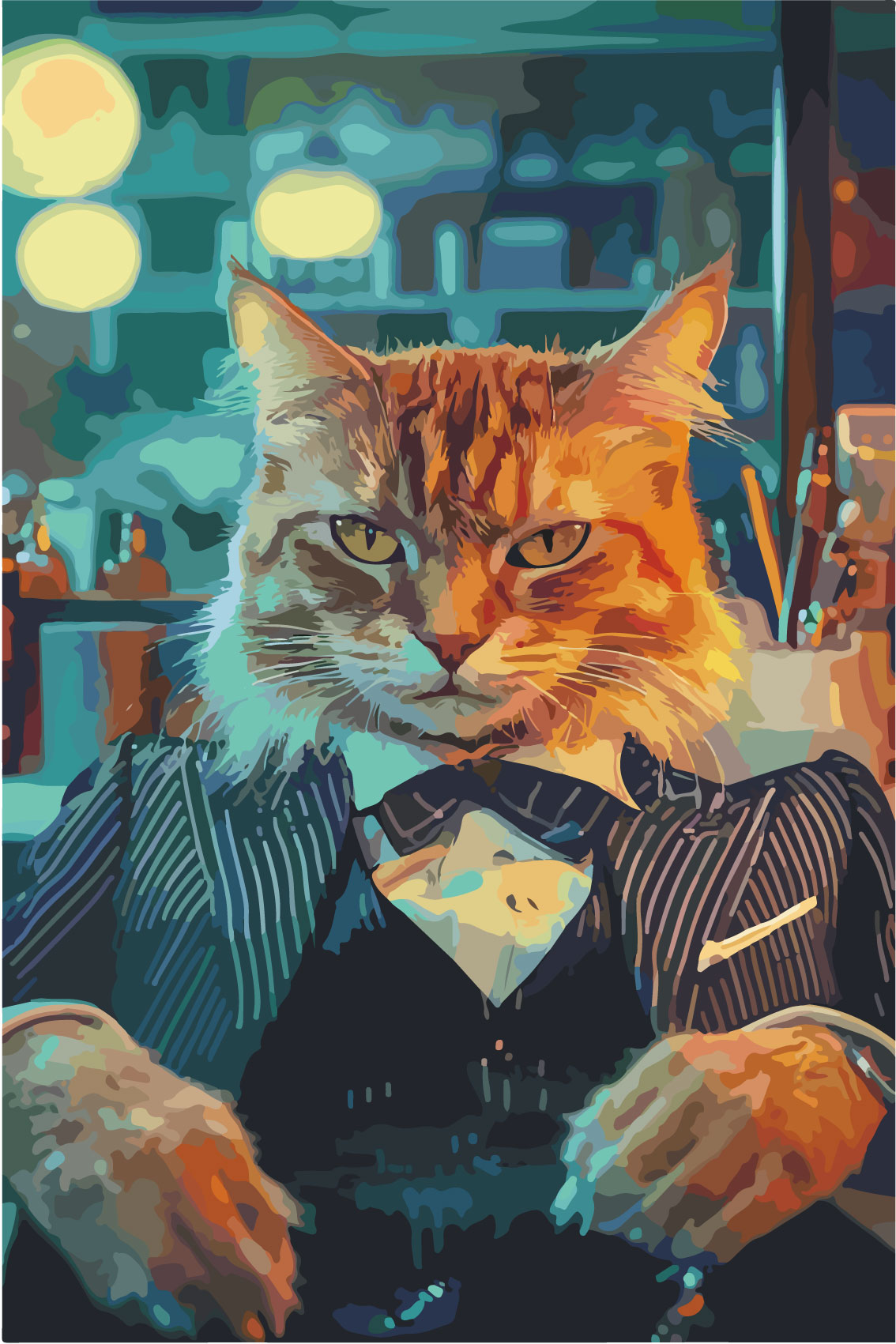 Deine Katze als stilvoller Boss