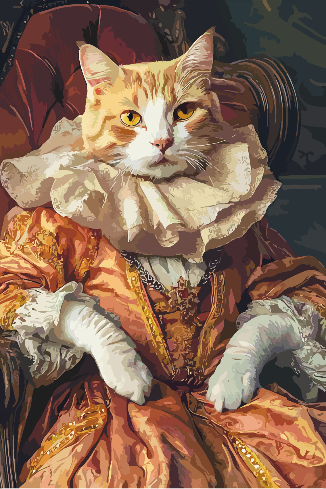 Deine Katze in adeligem Gewand