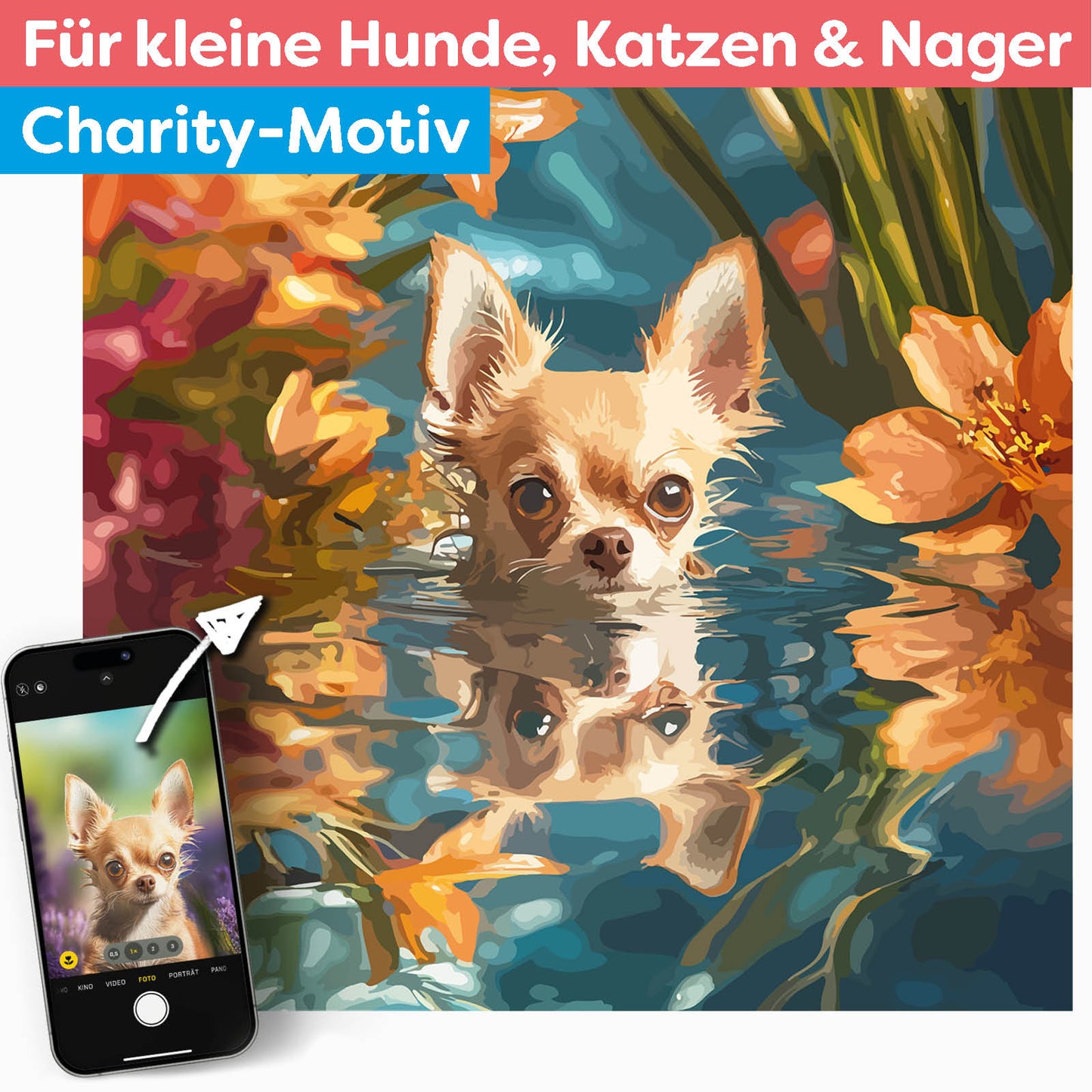 Dein Haustier im Spiegel des Wassers