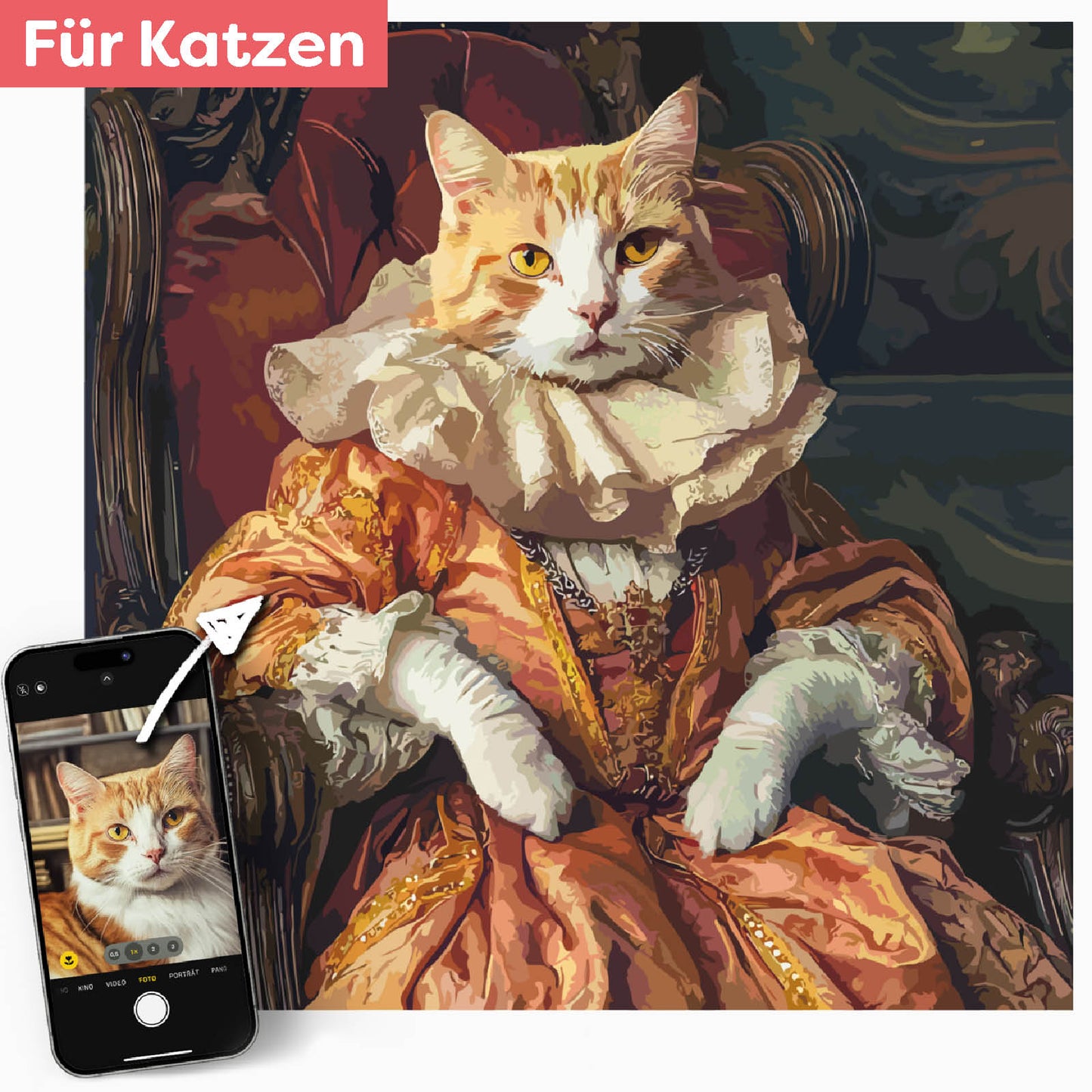 Deine Katze in adeligem Gewand